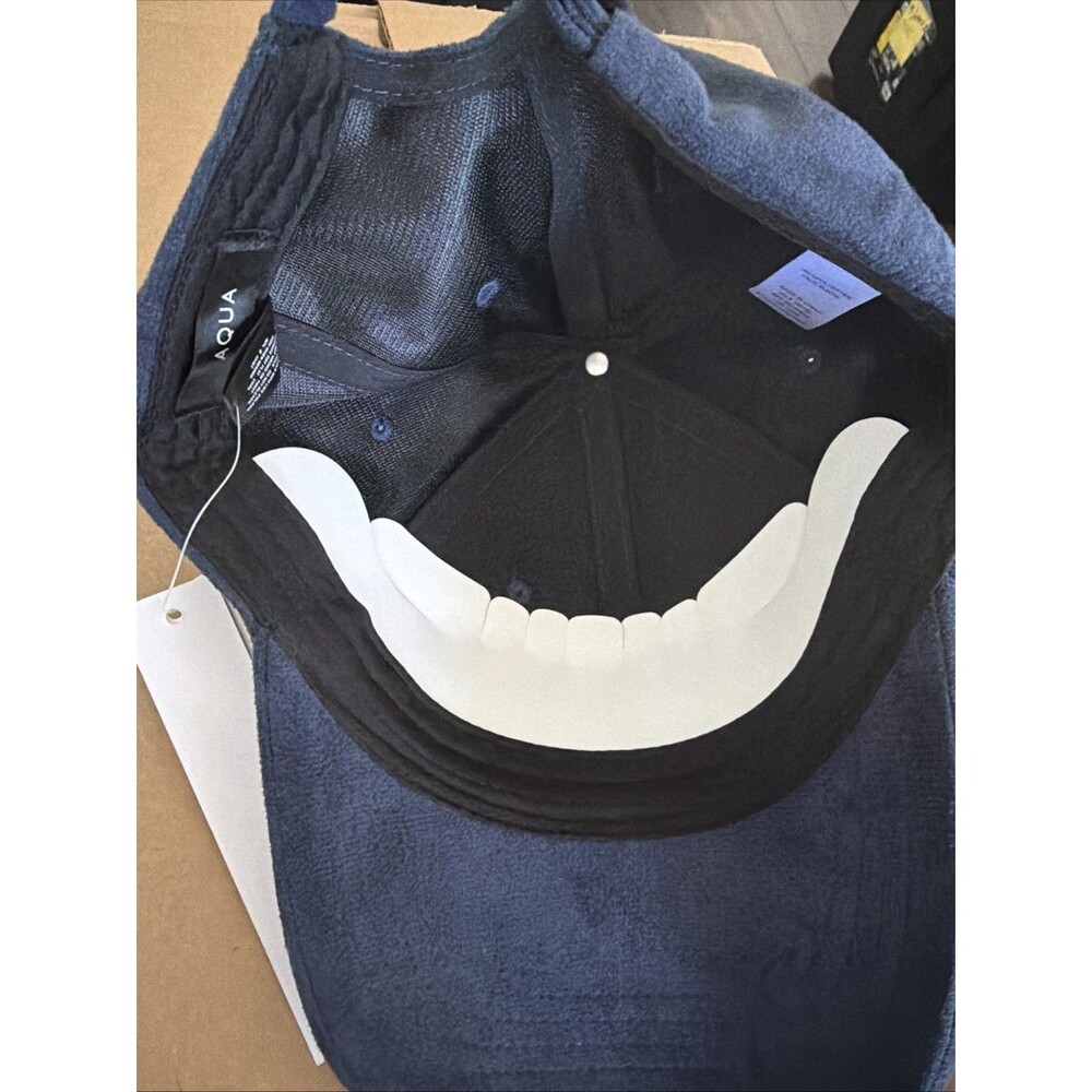AQUA Women's Faux Suede Baseball Cap Navy Blue One Size - Picture 9 of 11